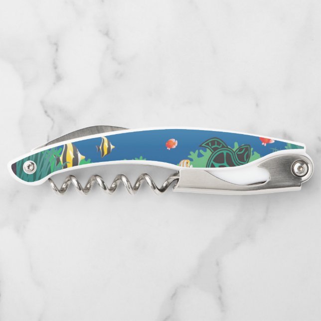 Sacacorchos Tortuga de mar verde (Reverso)