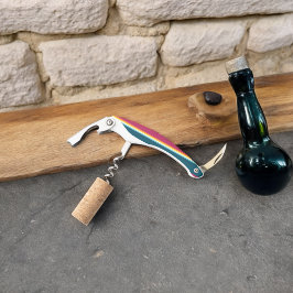 Sacacorchos Trazado rosa y azul