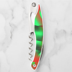 Sacacorchos Verde anime y rojo claro curling, con sombra?