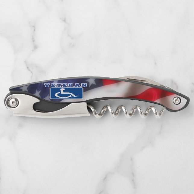 Sacacorchos Veteranos discapacitados de los Estados Unidos (Anverso)