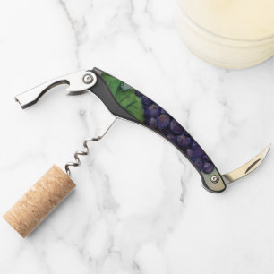 Sacacorchos Vino Rojo Uvas Arte Diseño Personalizado Corkbolt