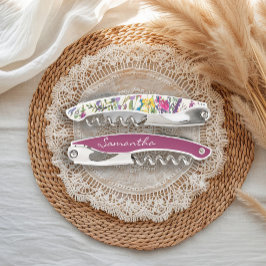 Sacacorchos Watercolor Flores silvestres Crema Bridesmaid Prop