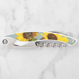 Sacacorchos Yellow Wild Sunflowers with Bee Photograph