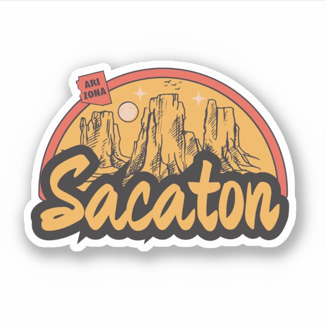 Sacaton, Pegatina de Arizona (Anverso)