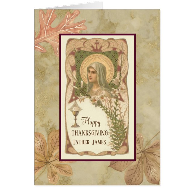 Sacerdote bendecido acción de gracias del Virgen (Frente)