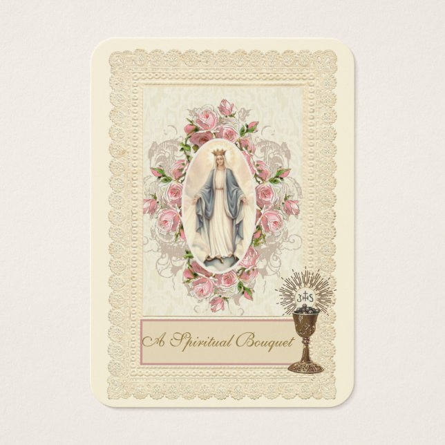 Sacerdote católico Bouquet Espiritual Cartas Sagra (Frente)