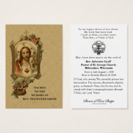 Sacerdote católico Jesús Funeral Memorial Tarjeta 