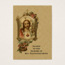 Sacerdote católico Jesús Funeral Memorial Tarjeta
