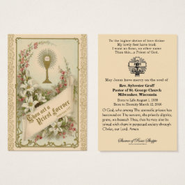 Sacerdote católico Obispo Funeral Memorial Tarjeta
