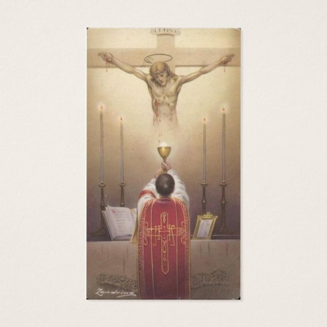 Sacerdote católico tradicional Oración Religiosa (Frente)