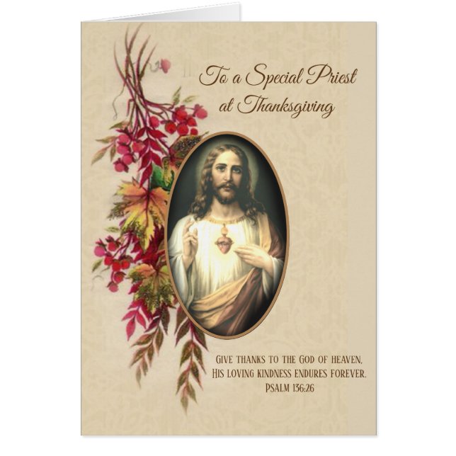 Sacerdote de Acción de Gracias Sagrado Corazón de  (Frente)