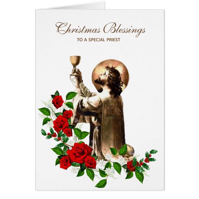 Sacerdote de Navidad Jesús Clero Santo Misa (Frente)