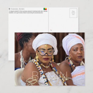 Sacerdotisa Vudú, Ouidah, Benín Tarjeta Postal de 
