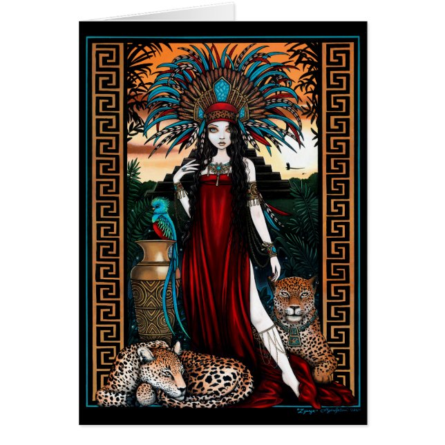 Sacerdotisa Zyanya Mesoamerica del quetzal de (Frente)