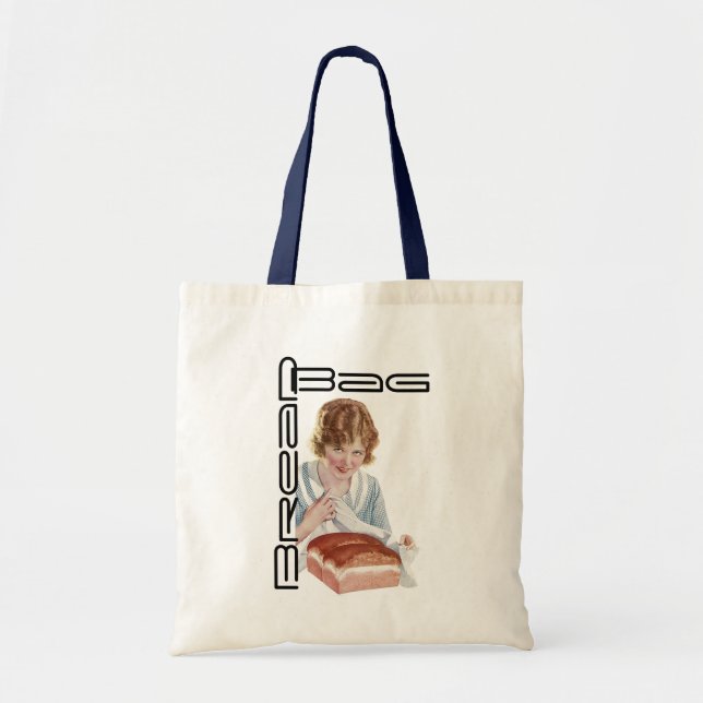 Saco retro de la harina del tote del bolso del pan (Frente)