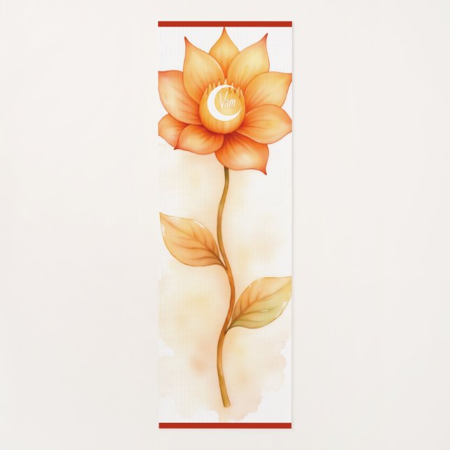 Sacral Chakra Yoga Mat – Orange Lotus Creativity (Anverso)