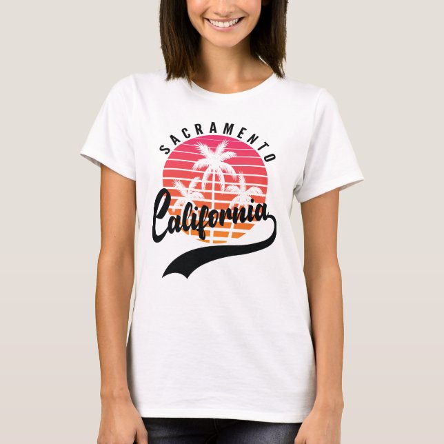 Sacramento, camiseta femenina de California Sunset (Anverso)
