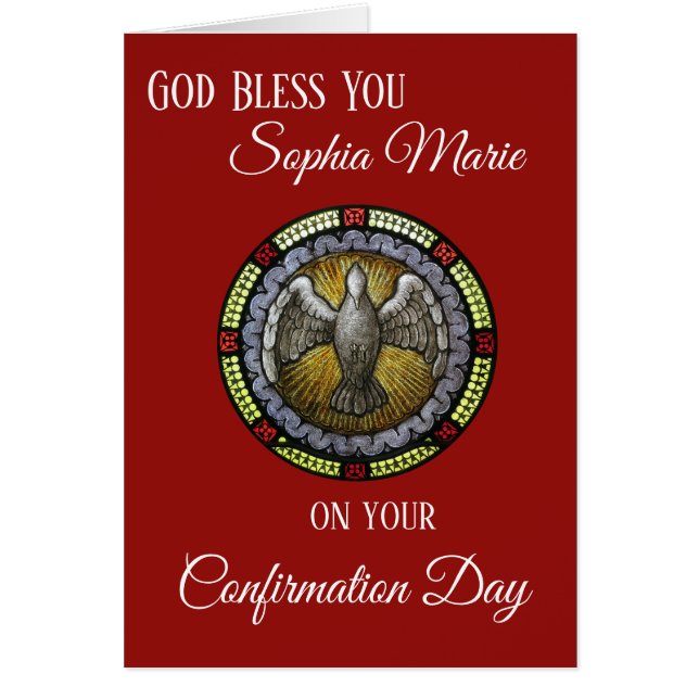 Sacramento Confirmación Vidrio Manchado (Frente)