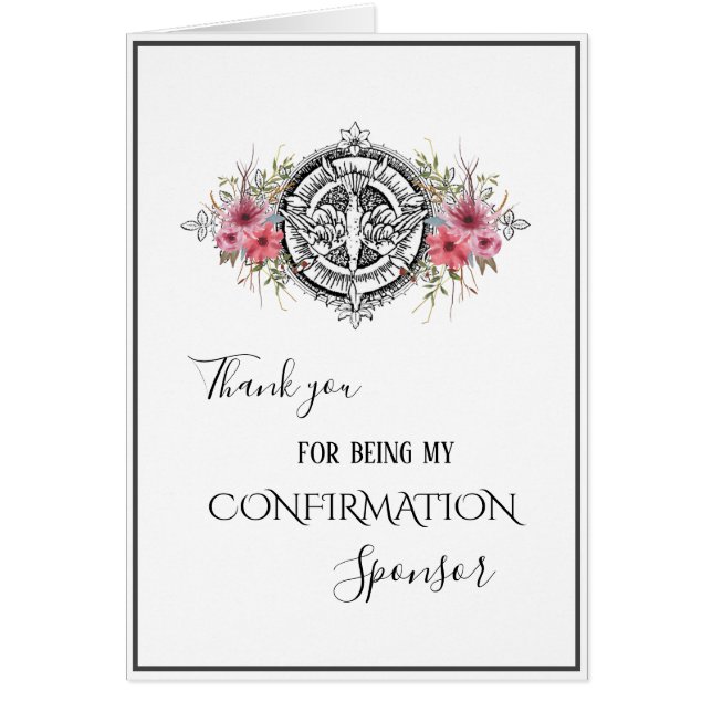 Sacramento de confirmación Patrocinador religioso (Frente)