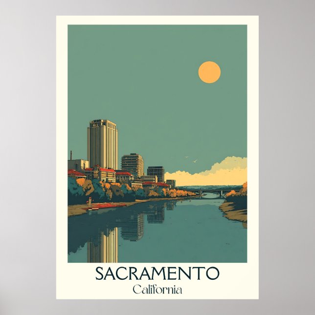 Sacramento Impresión de arte de California | Capit (Frente)