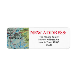 Sacramento Nueva etiqueta de dirección