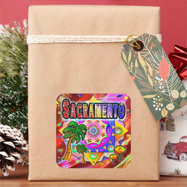 Sacramento Tropical Friends Pegatina (Vacaciones)