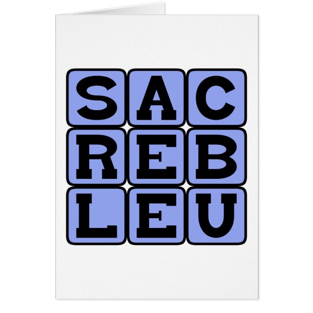 Sacré Bleu, jerga francesa (Frente)
