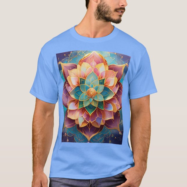 Sacred Lotus y ADN cósmico Resumen de camiseta art (Anverso)