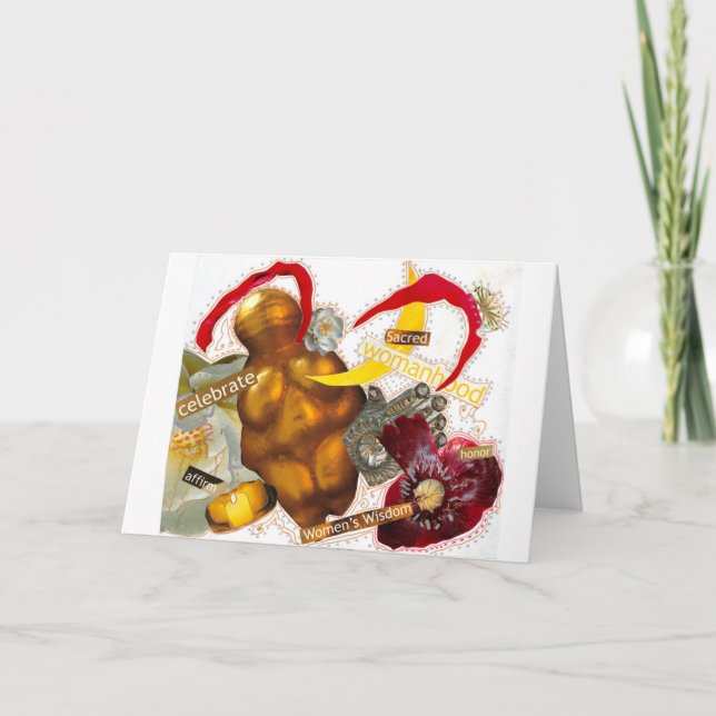 Sacred Womanhood inspiradora tarjeta de saludo (Anverso)