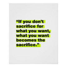 Sacrificar Poster de citas Inspiradoras motivacion