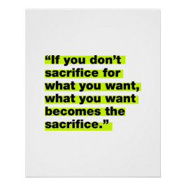 Sacrificar Poster de citas Inspiradoras motivacion
