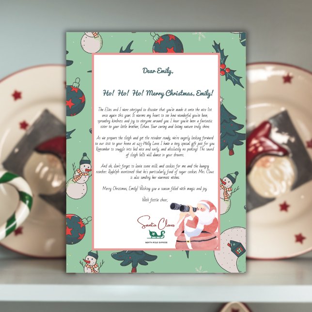 Sacrificio de Santa Claus: Carta personalizada del (Subido por el creador)
