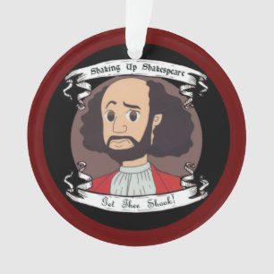 Sacudiendo el ornamento acrílico de Shakespeare