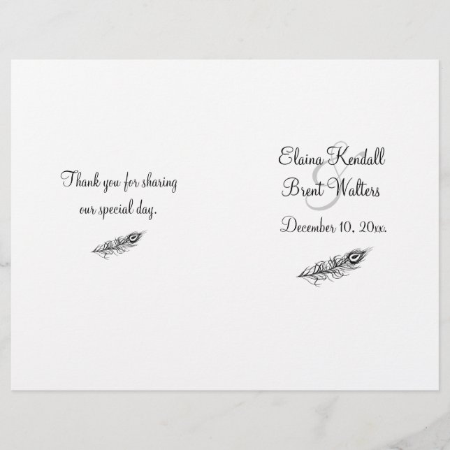 Sacudir tu programa de matrimonio de las plumas de (Anverso)