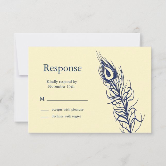 Sacudir tus plumas de cola RSVP (Anverso)