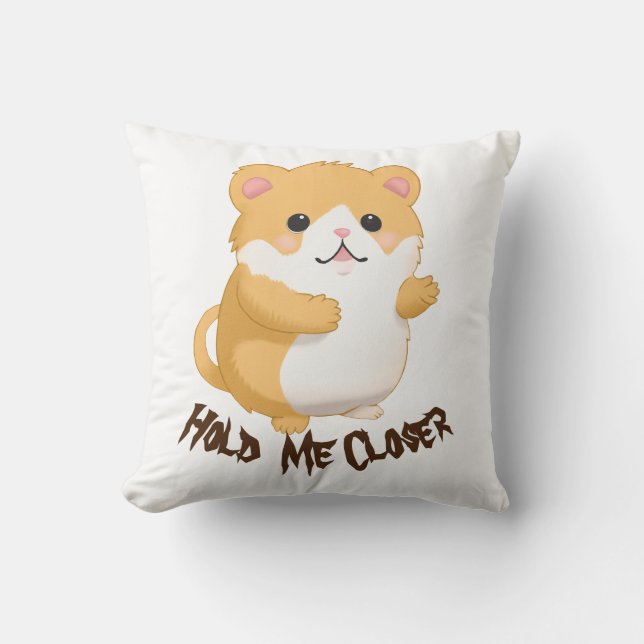 Sad Hamster Me Acercó El Cojín decorativo (Anverso)