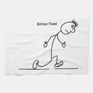 Sad Stickman Kitchen Toalla