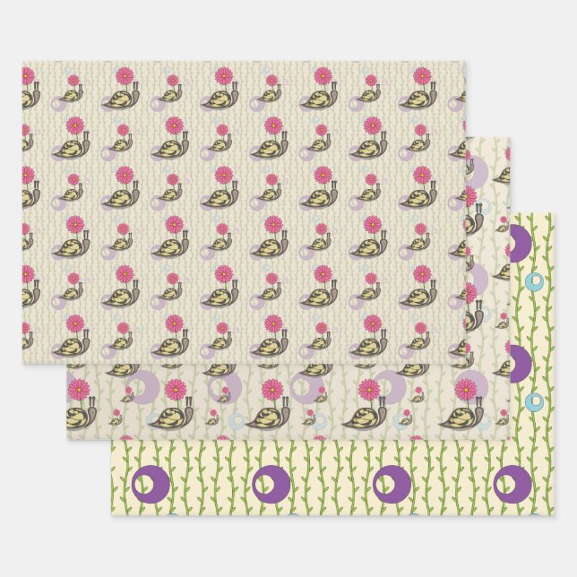 Sadie el juego de papel para envolver caracoles (Set)