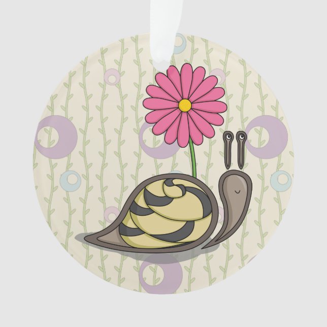 Sadie el ornamento acrílico de caracol (Anverso)