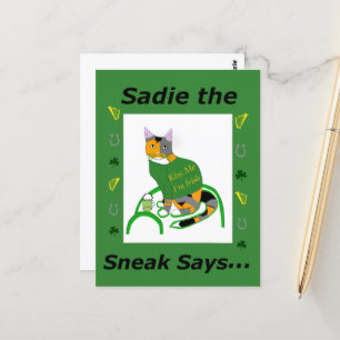 Sadie la tarjeta postal del Día de San Patricio