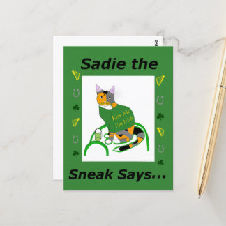 Sadie la tarjeta postal del Día de San Patricio