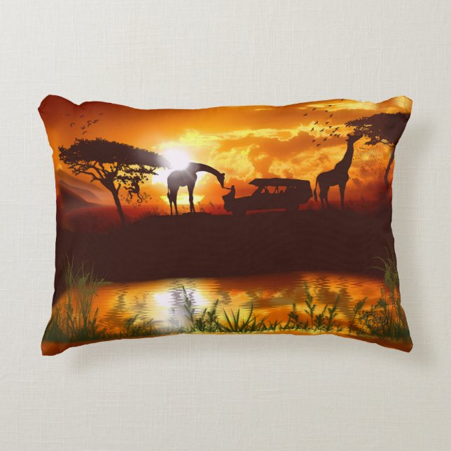Safari africano en la jungla - Aplastar almohada (Anverso)