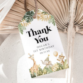 Safari Animal 1Nacimiento Etiqueta de Favor Gracia