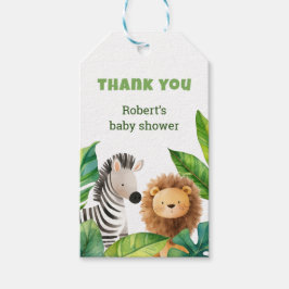 Safari animal acuarela bebé etiqueta de favor de d