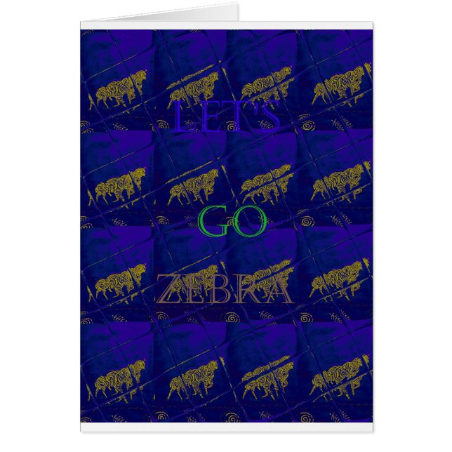 Safari Azul Francés deja una cebra Hakuna Matata (Frente)