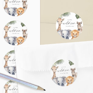 Safari Baby Animals Baby Boy Ducha Pegatinas De Se