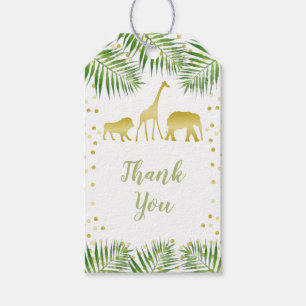 Safari Baby Shower Gold Favorito Etiqueta