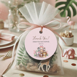 Safari Baby Shower Gracias Etiqueta