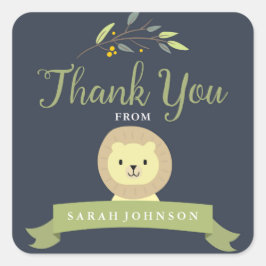 Safari Baby Shower Gracias Pegatinas