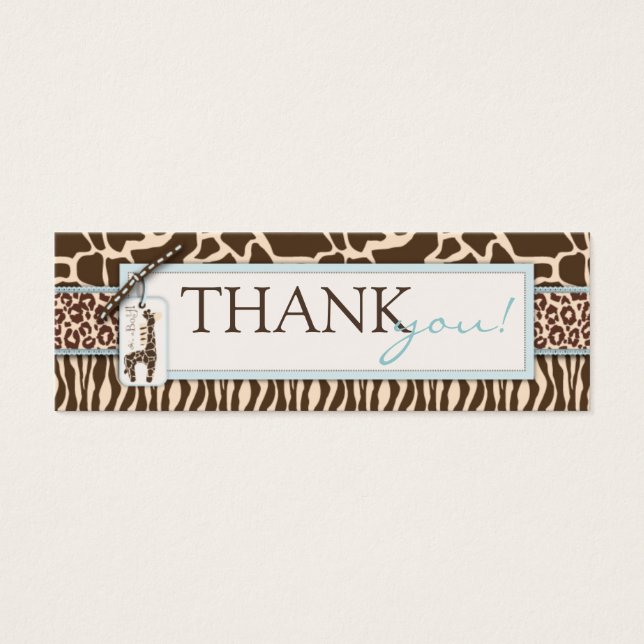 Safari Boy TY Skinny Gift Etiqueta (Frente)